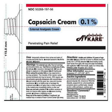 Capsaicin Cream 0.1% External Analgesic Cream